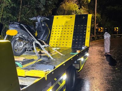 半夜陽金公路機車車禍道路救援